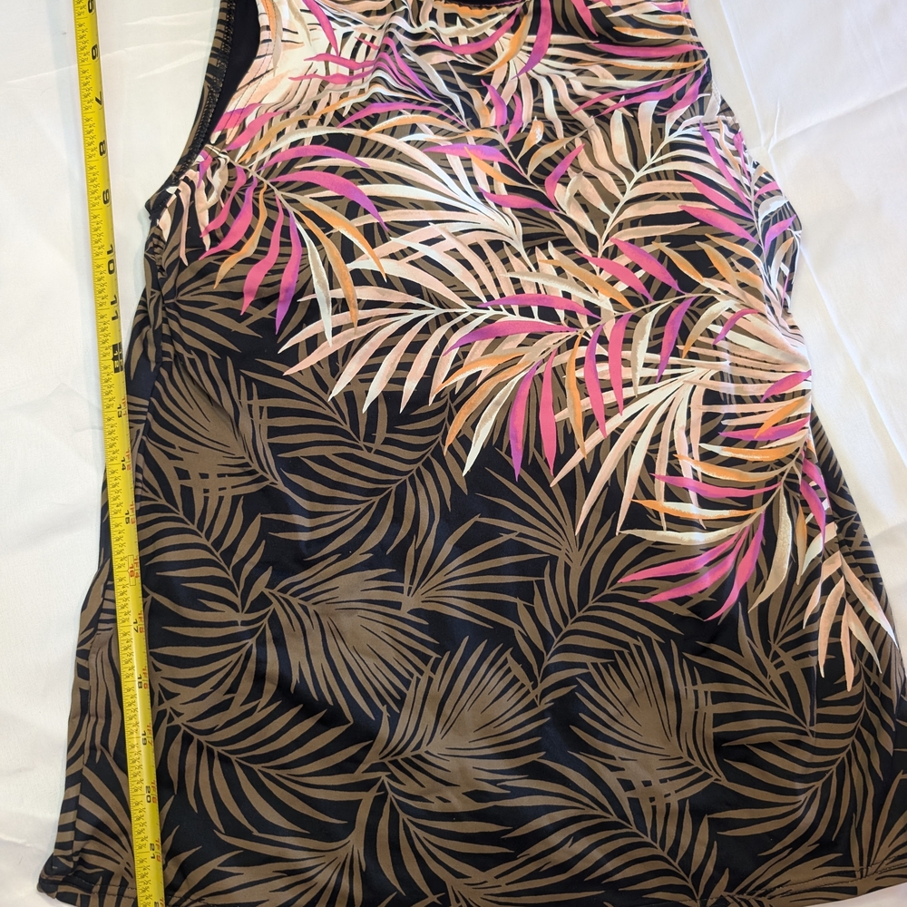 Lands' End Pink and Brown Sleeveless Tank Top